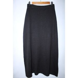 Ivan Grundahl Women's Small Black Knit Wool Blend Maxi Skirt Made in Portugal